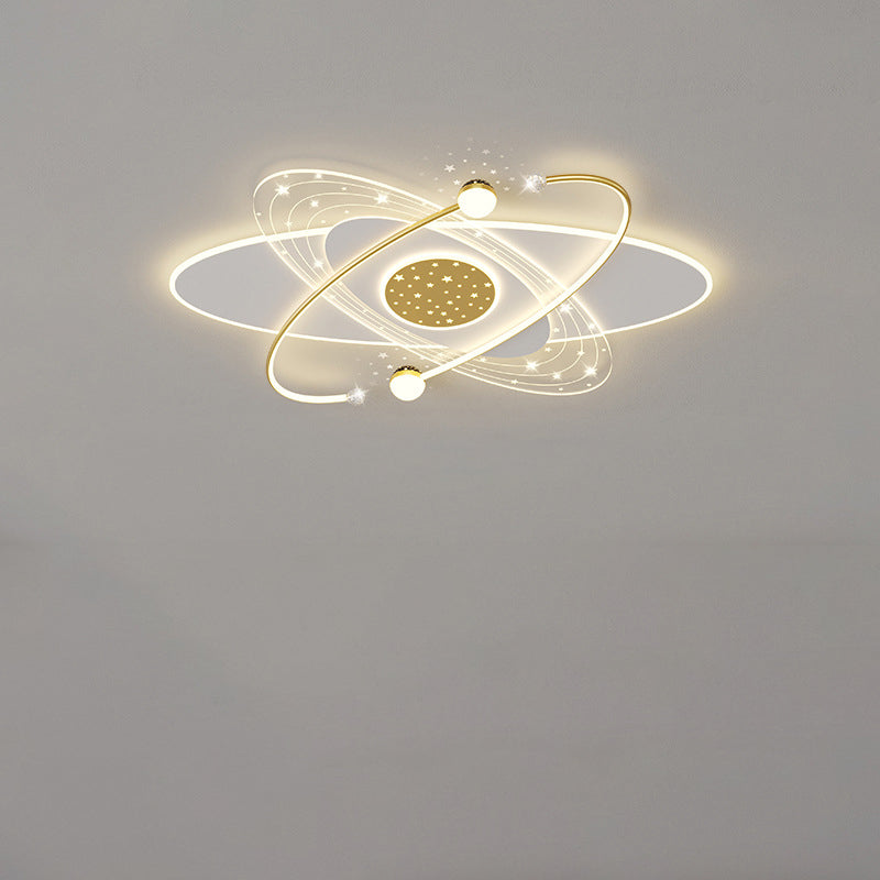Modern Minimalist Flower Cloud Acrylic Hardware LED Flush Mount Ceiling Light For Bedroom