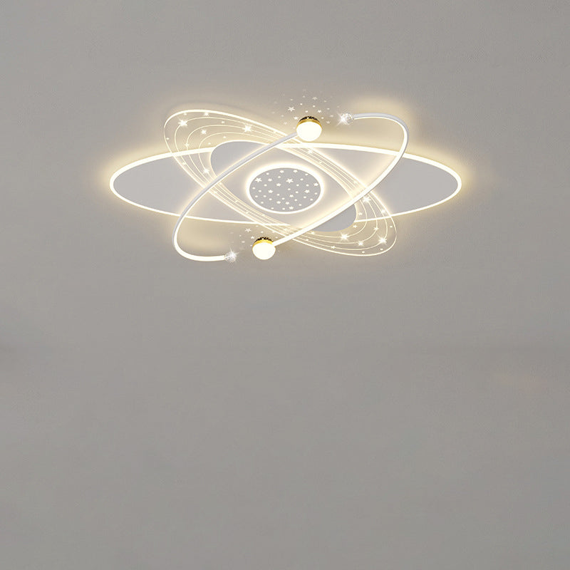 Modern Minimalist Flower Cloud Acrylic Hardware LED Flush Mount Ceiling Light For Bedroom