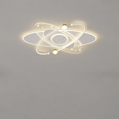 Modern Minimalist Flower Cloud Acrylic Hardware LED Flush Mount Ceiling Light For Bedroom