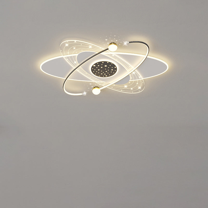 Modern Minimalist Flower Cloud Acrylic Hardware LED Flush Mount Ceiling Light For Bedroom