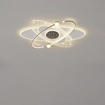 Modern Minimalist Flower Cloud Acrylic Hardware LED Flush Mount Ceiling Light For Bedroom