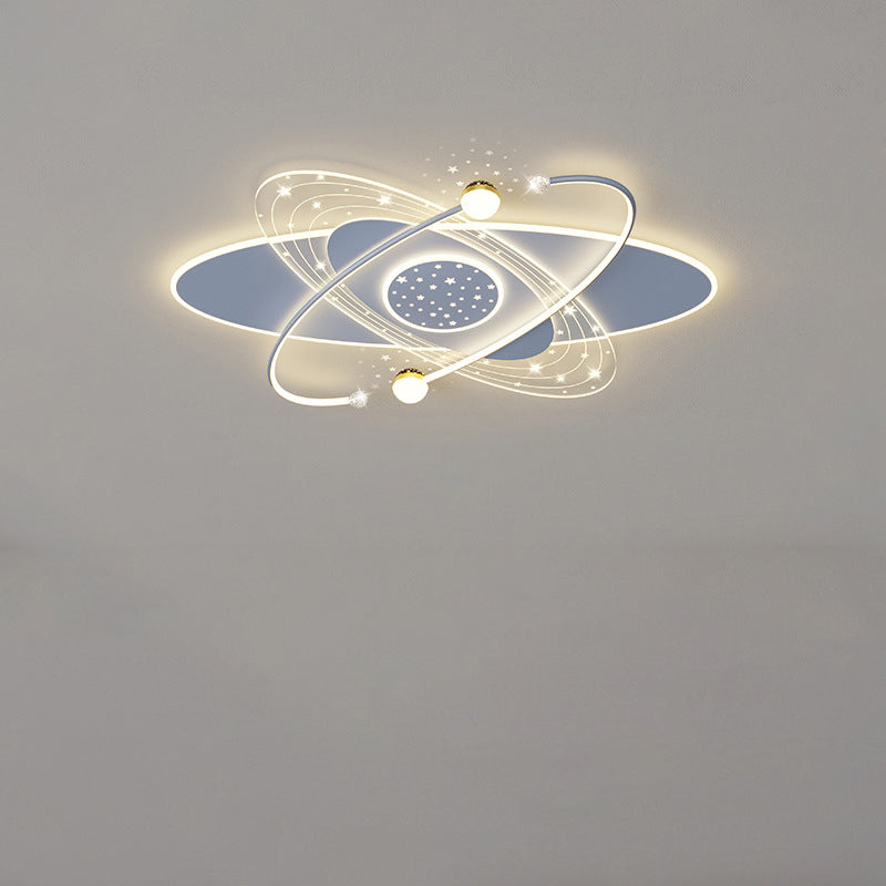 Modern Minimalist Flower Cloud Acrylic Hardware LED Flush Mount Ceiling Light For Bedroom