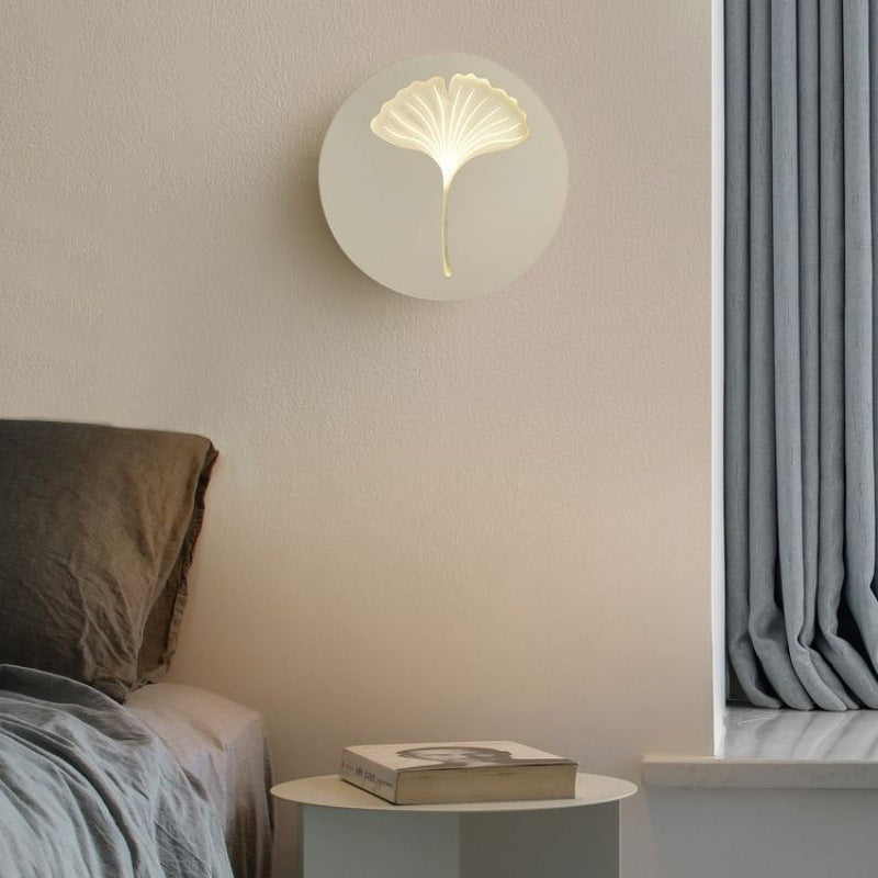 Modern Minimalist Round Rectangular Clover Ginkgo Biloba Acrylic Iron LED Wall Sconce Lamp For Living Room