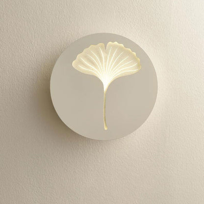 Modern Minimalist Round Rectangular Clover Ginkgo Biloba Acrylic Iron LED Wall Sconce Lamp For Living Room