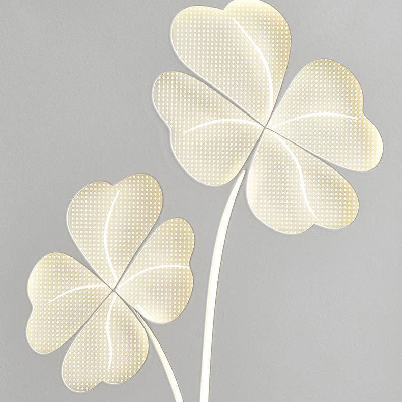 Modern Minimalist Round Rectangular Clover Ginkgo Biloba Acrylic Iron LED Wall Sconce Lamp For Living Room