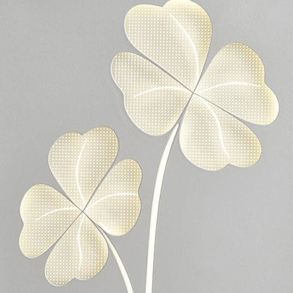 Modern Minimalist Round Rectangular Clover Ginkgo Biloba Acrylic Iron LED Wall Sconce Lamp For Living Room