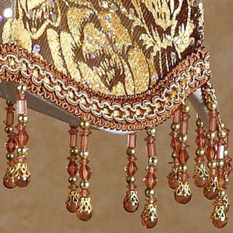 Traditional Vintage Elephant Round Fabric Resin 1-Light Table Lamp For Living Room
