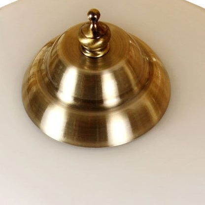 Traditional Vintage Round Cylinder Pendant Flower Fabric Glass Wood 1-Light Table Lamp For Living Room