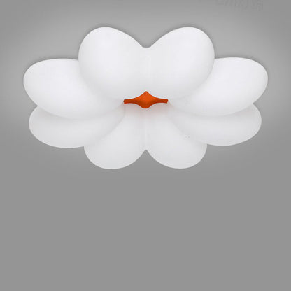 Modern Minimalist Floral Round Acrylic PE Iron LED Flush Mount Ceiling Light For Bedroom