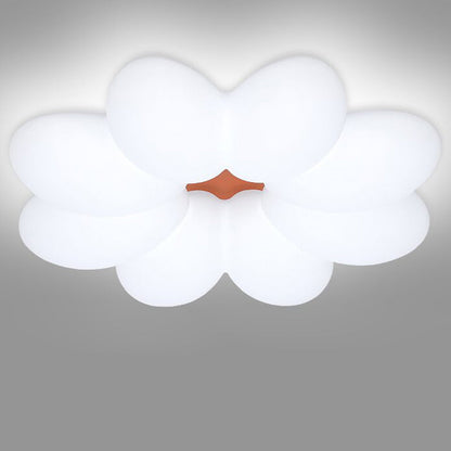 Modern Minimalist Floral Round Acrylic PE Iron LED Flush Mount Ceiling Light For Bedroom