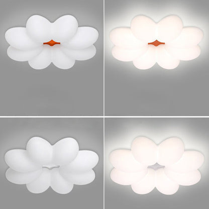 Modern Minimalist Floral Round Acrylic PE Iron LED Flush Mount Ceiling Light For Bedroom