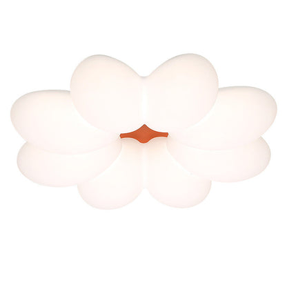 Modern Minimalist Floral Round Acrylic PE Iron LED Flush Mount Ceiling Light For Bedroom