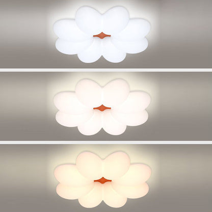 Modern Minimalist Floral Round Acrylic PE Iron LED Flush Mount Ceiling Light For Bedroom