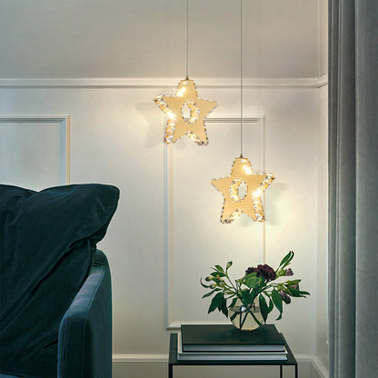 Modern Luxury Cube Drum Hexagon Flower Pentagon Oval Crystal Stainless Steel LED Pendant Light For Living Room