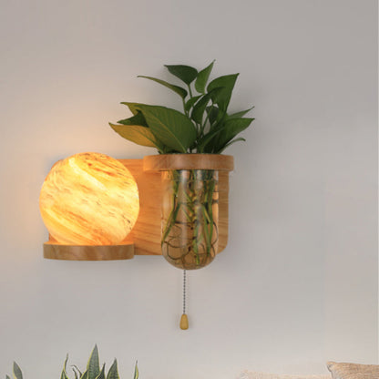 مصباح حائطي بتصميم عمودي من الزجاج البلوطي بتصميم آرت ديكو حديث، لغرفة المعيشة، مزود بإضاءة واحدة