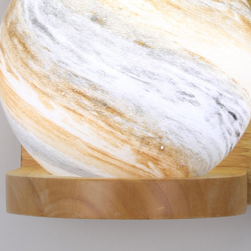 مصباح حائطي بتصميم عمودي من الزجاج البلوطي بتصميم آرت ديكو حديث، لغرفة المعيشة، مزود بإضاءة واحدة