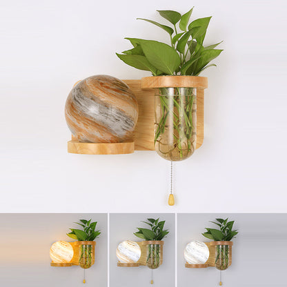 مصباح حائطي بتصميم عمودي من الزجاج البلوطي بتصميم آرت ديكو حديث، لغرفة المعيشة، مزود بإضاءة واحدة