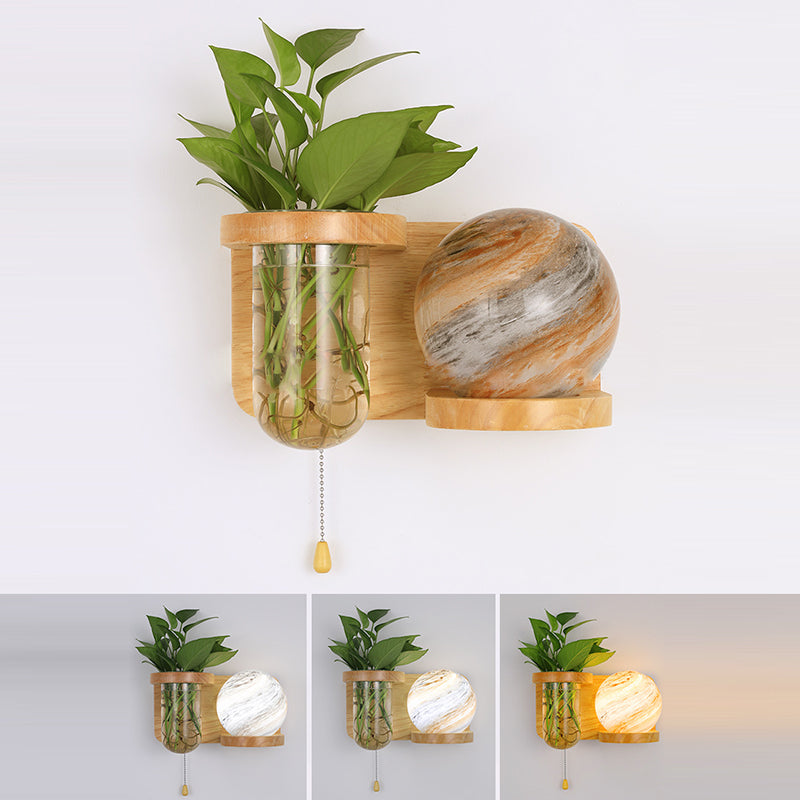 مصباح حائطي بتصميم عمودي من الزجاج البلوطي بتصميم آرت ديكو حديث، لغرفة المعيشة، مزود بإضاءة واحدة