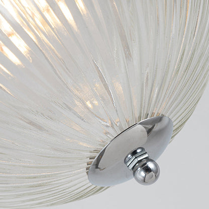 Traditional Vintage Half Round Bowl Cylinder Glass Aluminum 1-Light Pendant Light For Living Room