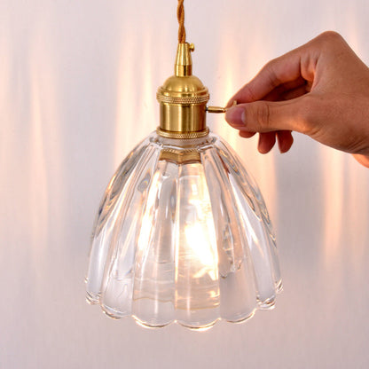 Contemporary Creative Flower Skirt Vase Petals Glass Iron Copper 1-Light Wall Sconce Lamp For Living Room
