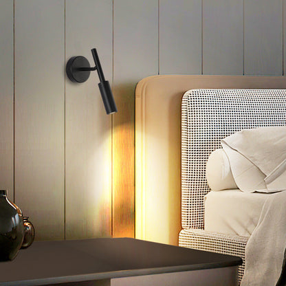 مصباح حائط LED أسطواني دائري من الألومنيوم بتصميم عصري بسيط لغرفة المعيشة 
