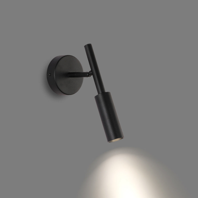 مصباح حائط LED أسطواني دائري من الألومنيوم بتصميم عصري بسيط لغرفة المعيشة 