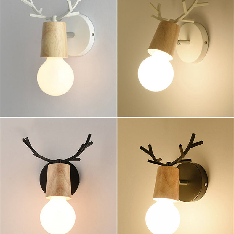 مصباح حائط دائري من خشب المطاط الزجاجي والمعدني بتصميم آرت ديكو عصري لغرفة المعيشة 