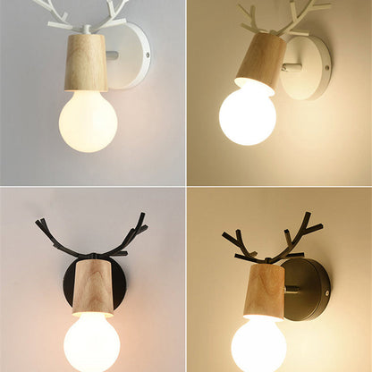 مصباح حائط دائري من خشب المطاط الزجاجي والمعدني بتصميم آرت ديكو عصري لغرفة المعيشة 