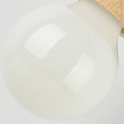 مصباح حائط دائري من خشب المطاط الزجاجي والمعدني بتصميم آرت ديكو عصري لغرفة المعيشة 