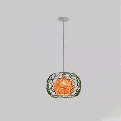 Modern Minimalist Round Hollowed Out Sesame Ball Iron 1-Light Pendant Light For Living Room