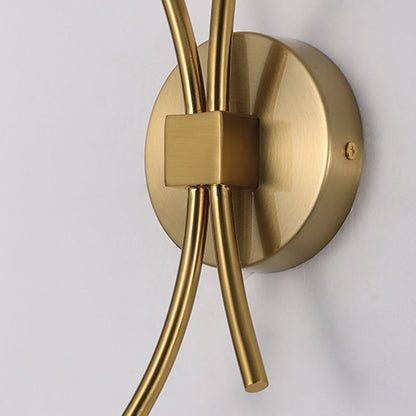 مصباح حائط LED من الحديد الأكريليكي المنحني على شكل زهرة آرت ديكو الحديثة لغرفة المعيشة 