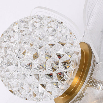 مصباح حائط LED من الحديد الأكريليكي المنحني على شكل زهرة آرت ديكو الحديثة لغرفة المعيشة 