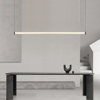 Contemporary Scandinavian Strip Glass Copper LED Chandelier Island Light For Dining Room