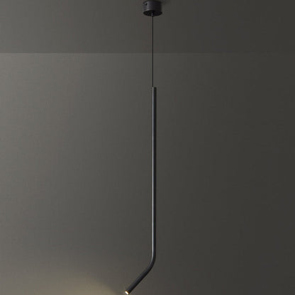 Contemporary Scandinavian Long Line Brass LED Pendant Light For Living Room