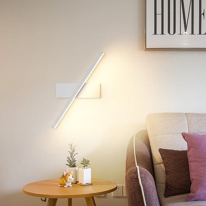 مصباح حائط LED مستطيل طويل من الحديد السيليكوني بتصميم عصري بسيط لغرفة النوم 