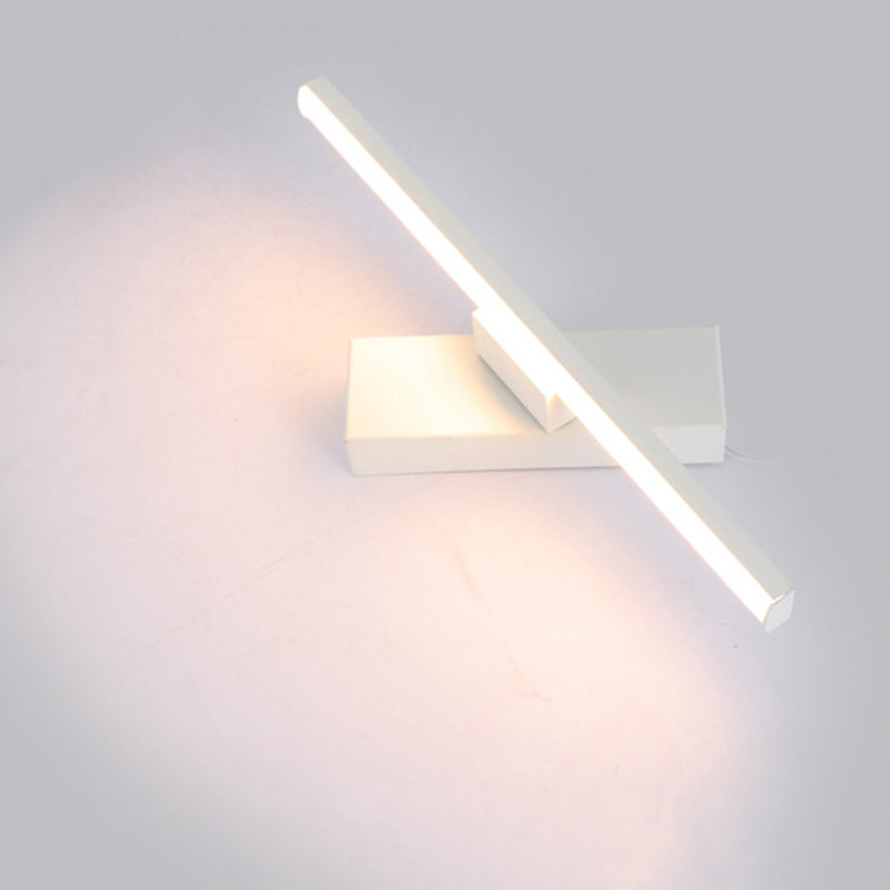 مصباح حائط LED مستطيل طويل من الحديد السيليكوني بتصميم عصري بسيط لغرفة النوم 