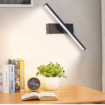 مصباح حائط LED مستطيل طويل من الحديد السيليكوني بتصميم عصري بسيط لغرفة النوم 