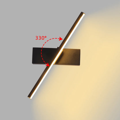 مصباح حائط LED مستطيل طويل من الحديد السيليكوني بتصميم عصري بسيط لغرفة النوم 