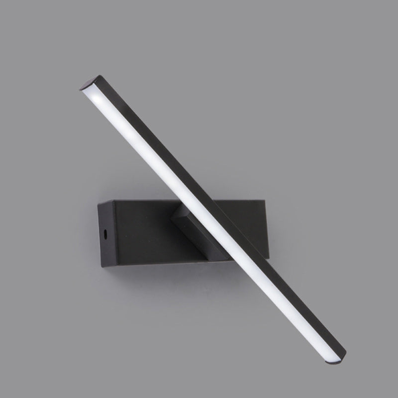 مصباح حائط LED مستطيل طويل من الحديد السيليكوني بتصميم عصري بسيط لغرفة النوم 
