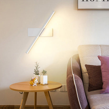 مصباح حائط LED مستطيل طويل من الحديد السيليكوني بتصميم عصري بسيط لغرفة النوم 