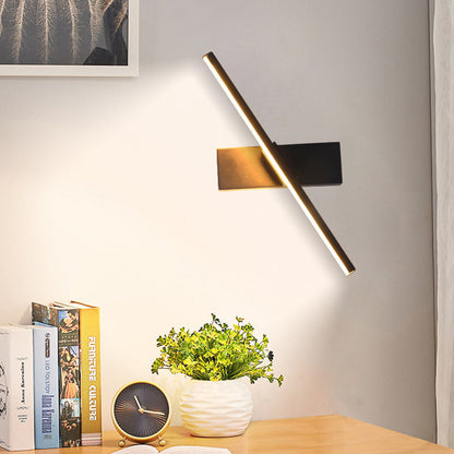 مصباح حائط LED مستطيل طويل من الحديد السيليكوني بتصميم عصري بسيط لغرفة النوم 