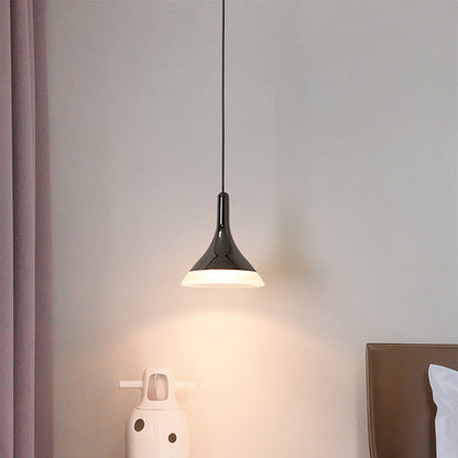 Contemporary Scandinavian Round Cone Cylinder Acrylic Aluminum LED Pendant Light For Living Room