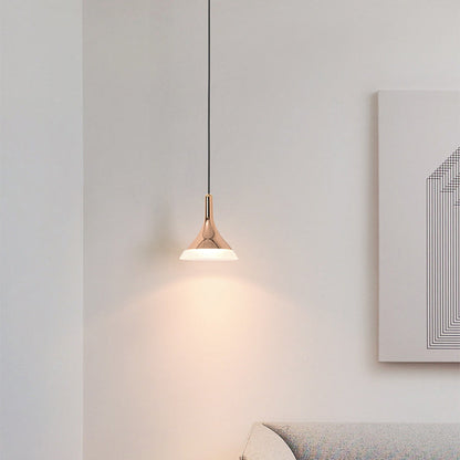 Contemporary Scandinavian Round Cone Cylinder Acrylic Aluminum LED Pendant Light For Living Room