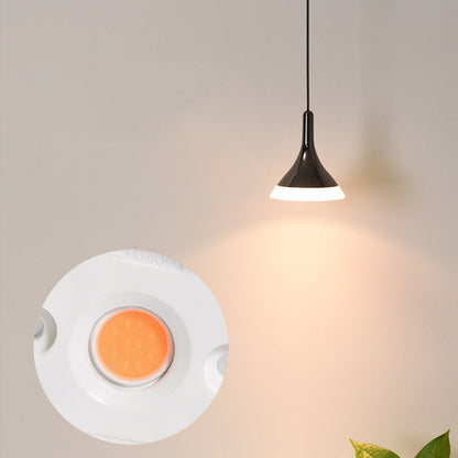 Contemporary Scandinavian Round Cone Cylinder Acrylic Aluminum LED Pendant Light For Living Room