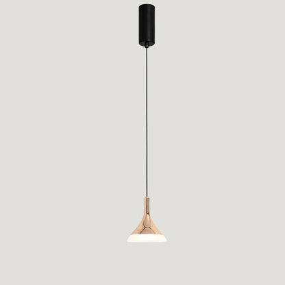 Contemporary Scandinavian Round Cone Cylinder Acrylic Aluminum LED Pendant Light For Living Room