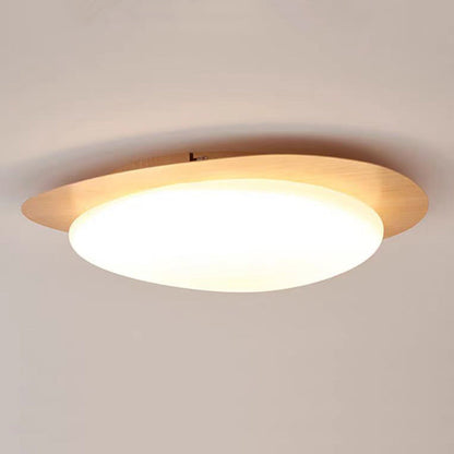 Contemporary Scandinavian Pebble Oval Acrylic Iron LED Flush Mount Ceiling Light For Bedroom