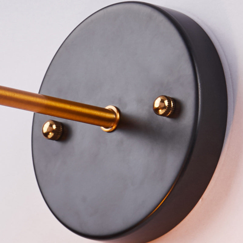 現代的なスカンジナビアの円形円錐形シリンダーガラス鉄製1ライト壁取り付け用燭台ランプリビングルーム用