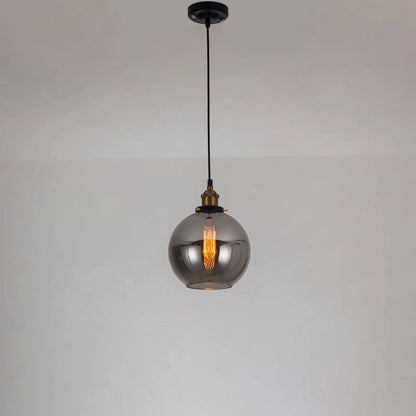 Modern Simplicity Bowl Half Round Glass Iron 1-Light Pendant Light For Living Room