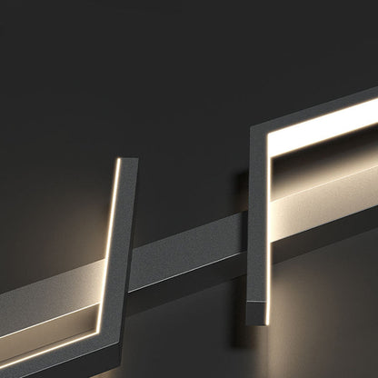 Modern Minimalist Strip Rectangle Line Silicone Aluminum LED Wall Sconce Lamp For Living Room