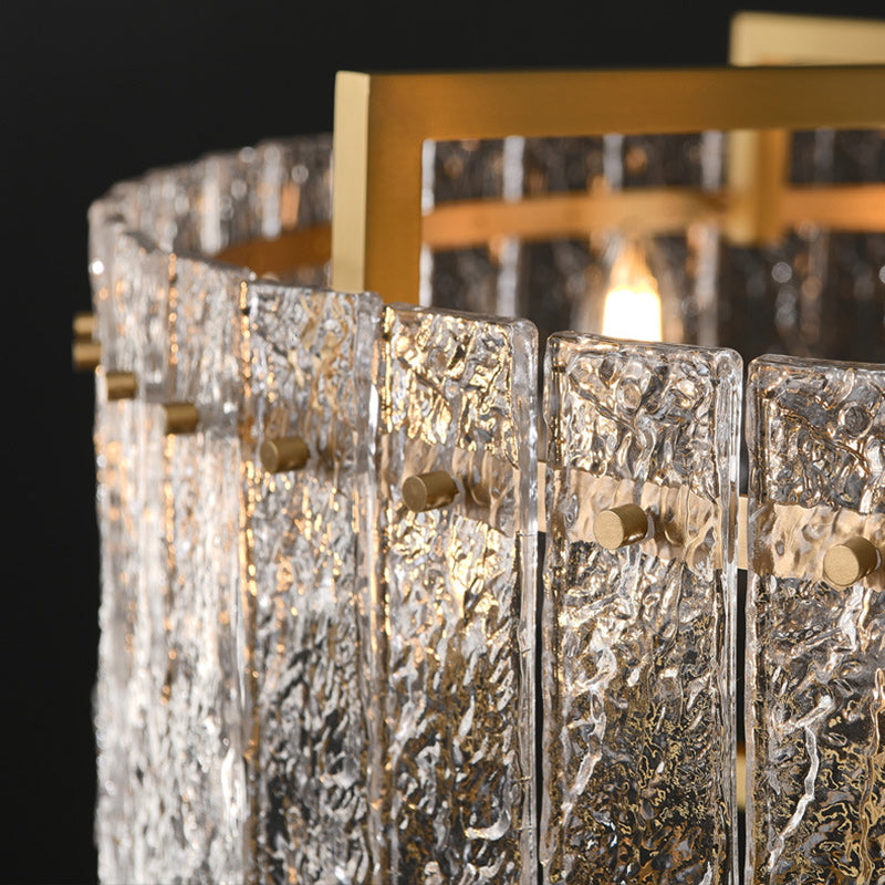 Modern Luxury Round Rectangle Glass Brass 5/6/8/10 Light Chandelier Island Light For Dining Room